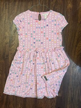 Matilda Jane Pink Heart-Print Casual Dress